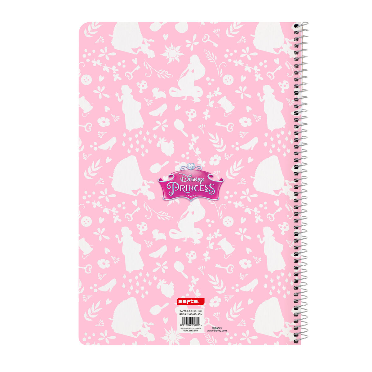 Caiet cu Inele Disney Princess Magical Bej Roz A4 80 Frunze